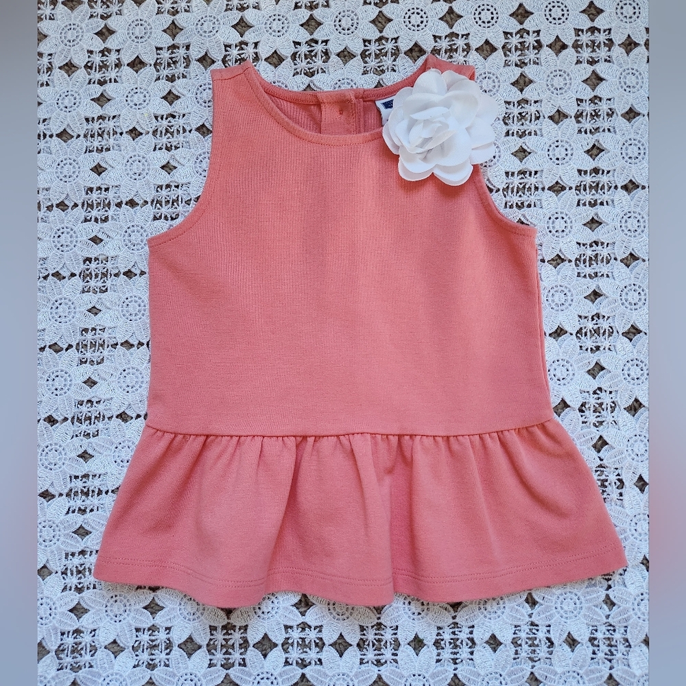 Janie & Jack coral peplum top